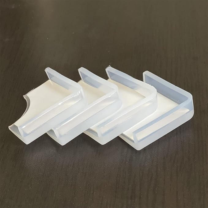 Food-Graded Silicone Clear Corner Protectors, Baby Proofing Table Edge Guards, Pre-Tapep Adhesive Soft for Kids Child Safety Proof, Cabinets Counter Furniture Bumpers (4, 1/5x4/5 in (Width))