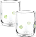 SiliFine 2 Pcs Tennis Ball Icon Juice Glasses - 14oz Tennis Stemless Wine by SiliFine