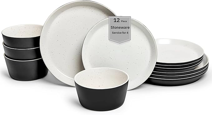 Sango 12-Piece Stoneware Dinnerware Set by Sango