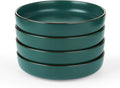 famiware Mercury Pasta Bowls Set of 4, 33 oz Large Salad Bowls, Dark Green | by Famiware