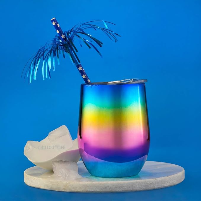 CHILLOUT LIFE 12 oz Stainless Steel Wine Tumbler - Image 3