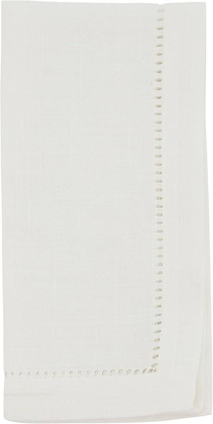 SARO LIFESTYLE Hemstitched Border Dinner Napkin by SaroLifestyle