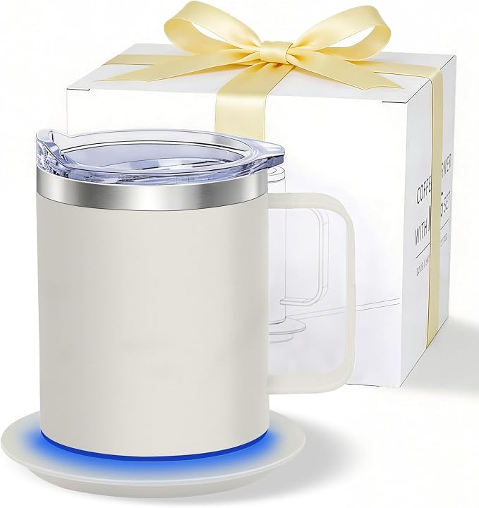 Coffee Warmer with Mug Set, Self Heating Coffee Cup, USB Powered Heated Mug by ZhengluTechnology
