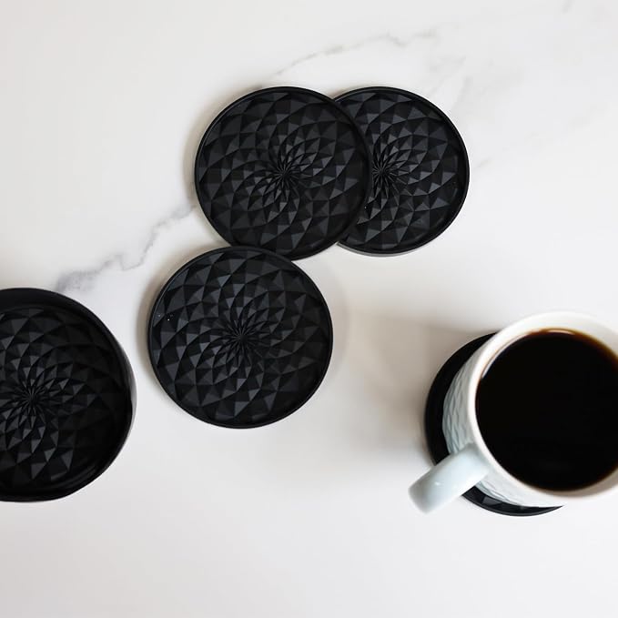 Silicone Coasters with Holders Drink Coasters, Table Cup Mat, - Image 8