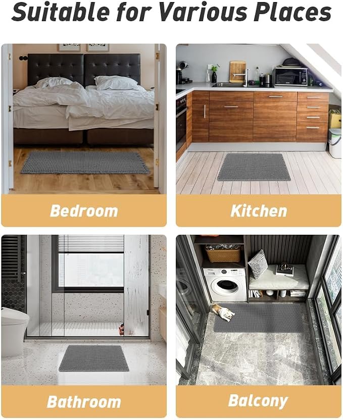 Upgraded Waffle Runner Rug, Super Absorbent Non Slip Bath Mats - Image 7
