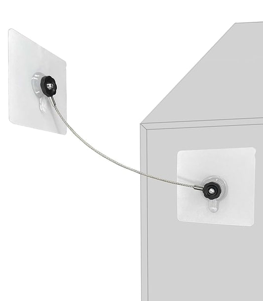 10 inches Stainless Steel Furniture Straps for Baby Proofing, No-Drill Furniture Anchors Earthquake Straps, Prevent Falling and Anti Tip TV Safety Straps, 6 Pcs