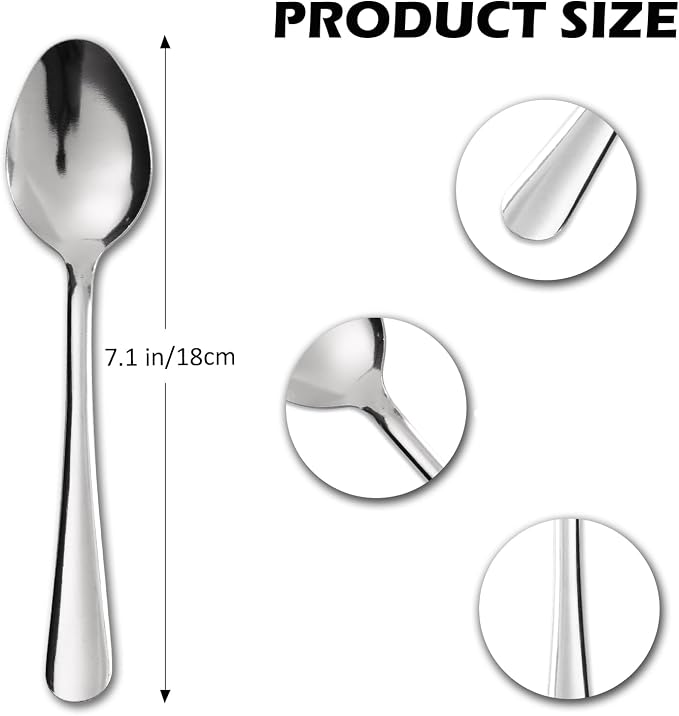 Windsor 60-Pcs Stainless Steel Dinner Spoons, Metal Spoons - Image 2