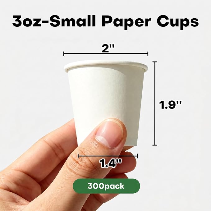 300 Pack 3 oz Bathroom Cups, BPA-Free Disposable Mouthwash Cups, Stackable - Image 2