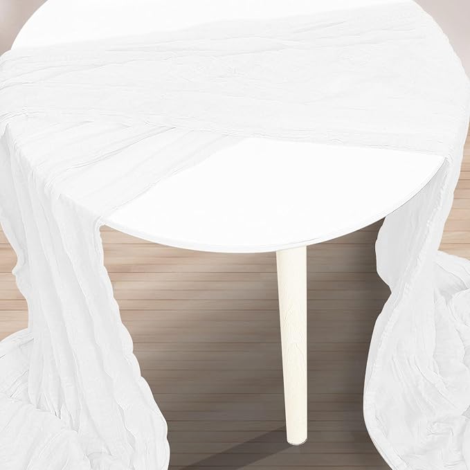 10 Pack White Cheesecloth Table Runner 35x120 Inch 10Ft Rustic Gauze Cheese - Image 3