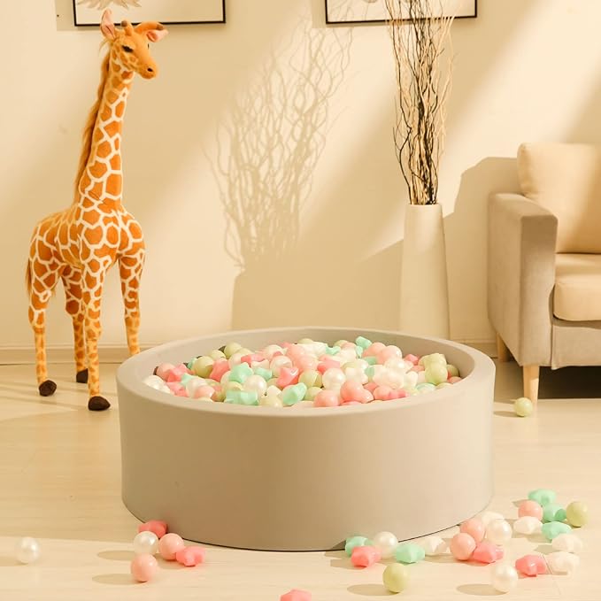 GOGOSO Ball Pits Balls for Toddlers Pack of 50 100 200 Plastics Shape Ball Non-Phthalate Non-BPA Non-Toxic 2.2-Inch Crush Proof Play Balls