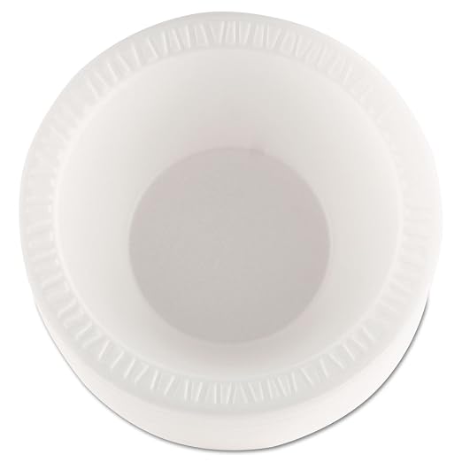 Dart 12BWWCR 10-12 oz White Unlaminated Foam Bowl by DART