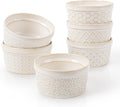 Dowan Ramekins 6 oz Oven Safe for Creme Brulee, Ceramic Small Baking Cups by DOWAN