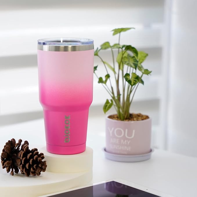 BJPKPK 30 oz Tumbler with Lid and Straw, Insulated Stainless Steel Cup | Double - Image 4
