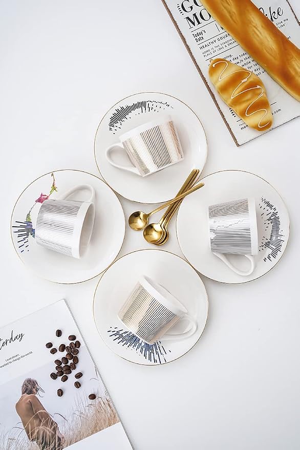 Mirror Cups and Saucers, Mirror Reflection coffee mug, Reflection Coffee Cup - Image 5