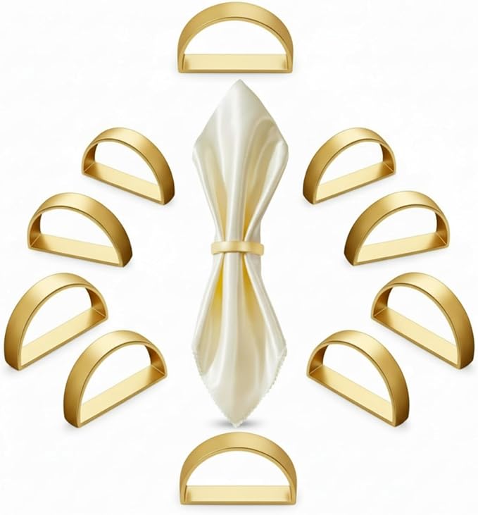 20 Pcs Stainless Steel Napkin Rings Metal Napkin Ring Holders Fall Thanksgiving by CHENGU