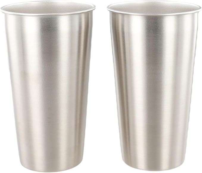 Stainless Steel Camping Mug Set, Lightweight Handleless Travel Coffee Cup - Image 3