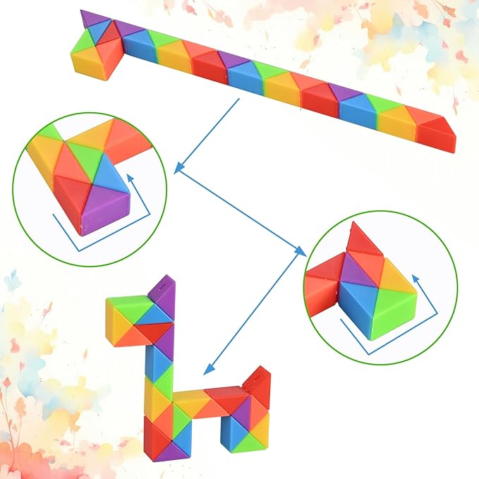 GOLDGE 24 Pack Mini Cube Puzzle Fidget Toys - Bulk Party Favors & Goodie Bag Stuffers for Kids, Travel Toys for Ages 4-8, Treasure Box Toys for Classroom, Birthday & Back to School Gifts