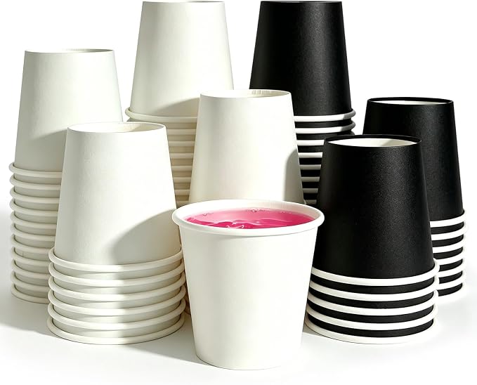 100 Pack 3 oz Bathroom Cups, BPA-Free Disposable Mouthwash Cups, Stackable by FINEPAK