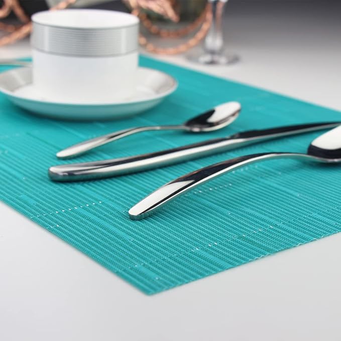 PIGCHCY Placemats Set of 12 Washable Durable Place Mats Vinyl Heat Resistant - Image 4