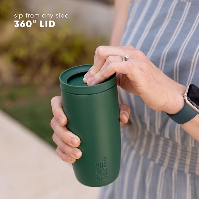 Simple Modern Halloween Travel Coffee Mug 360° Lid | 16oz | Stamps | Voyager - Image 3