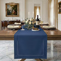 Signature Linen™ by D'Moksha Navy Blue Table Runner 144 Inches Long, 100% Pure by DMokshaHomes