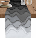Grey Ocean Short Table Runners 48 Inches, Cotton Linen Fabric Table Runner by Edwiinsa