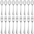12 Pcs Forks and Spoons Silverware Set, Food Grade Stainless Steel Flatware by MUTNITT