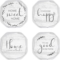 UMIRRO Absorbent Felt & Silicone Drink Coasters Set of 4, Sweet Home | by Umirro