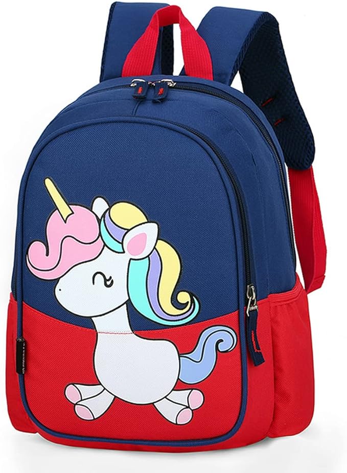 12 inch Kids Small Toddler Preschool Travel Backpack Cool Cute Cartoon Daypack (Little Red Unicorn)
