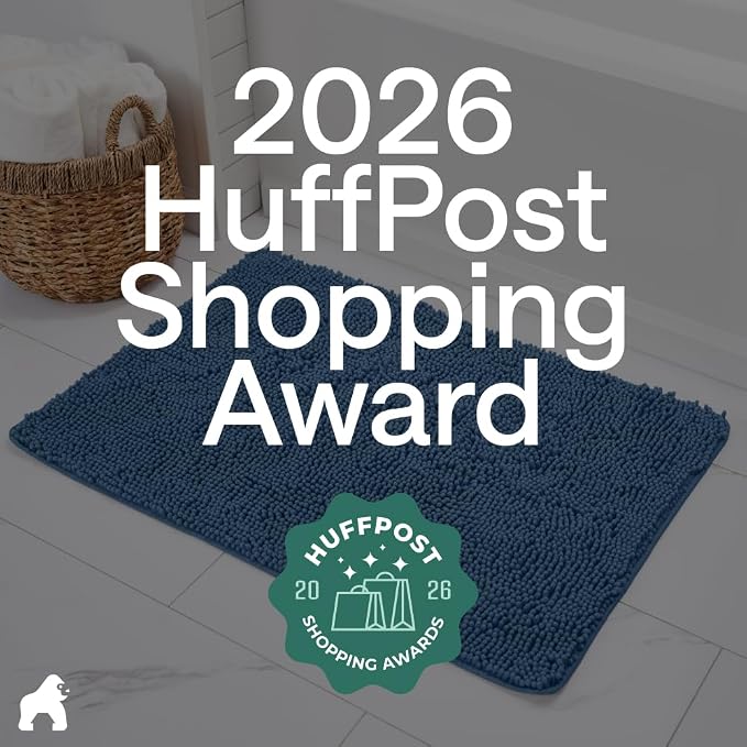 GORILLA GRIP Bath Rug Mat 60x24, Thick Soft Absorbent Chenille, Quick Dry - Image 6