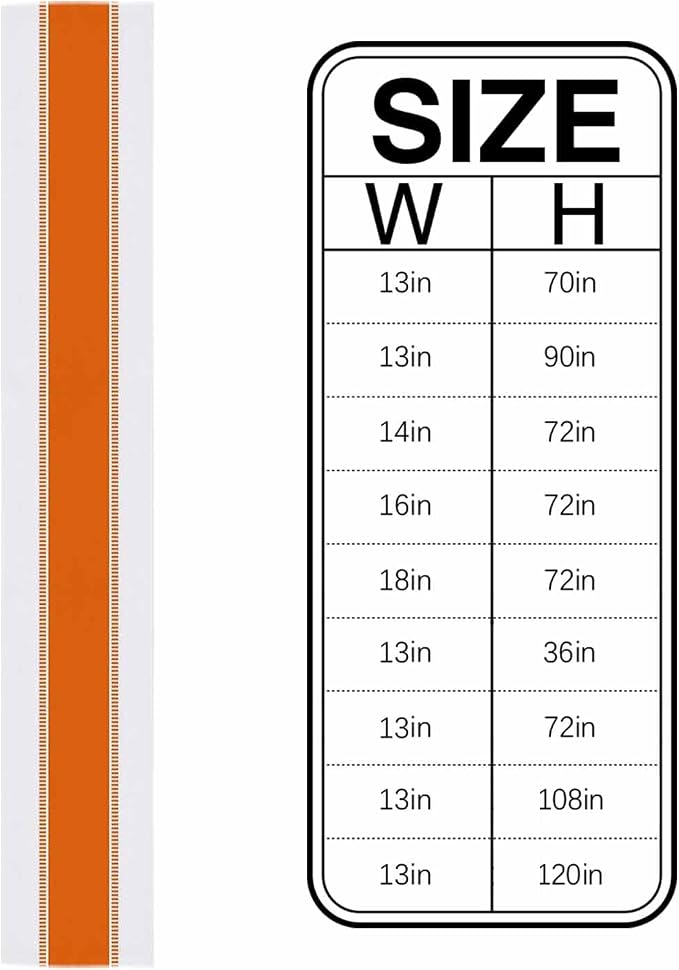 Farmhouse Orange Table Runners 108 inches Long, Modern Stripes Table Runner - Image 6