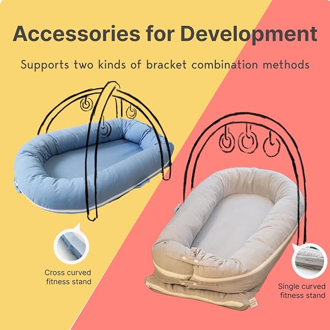 Deluxe Infant Lounger, Baby Nest Cover for Baby Girls & Boys, Newborn Essentials for Baby 0-12 Months, 100% Cotton (Mistyrose)