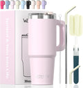 20 oz Tumbler with Handle, Tumbler with Lid and Straw, Double Wall Insulated by Watersy