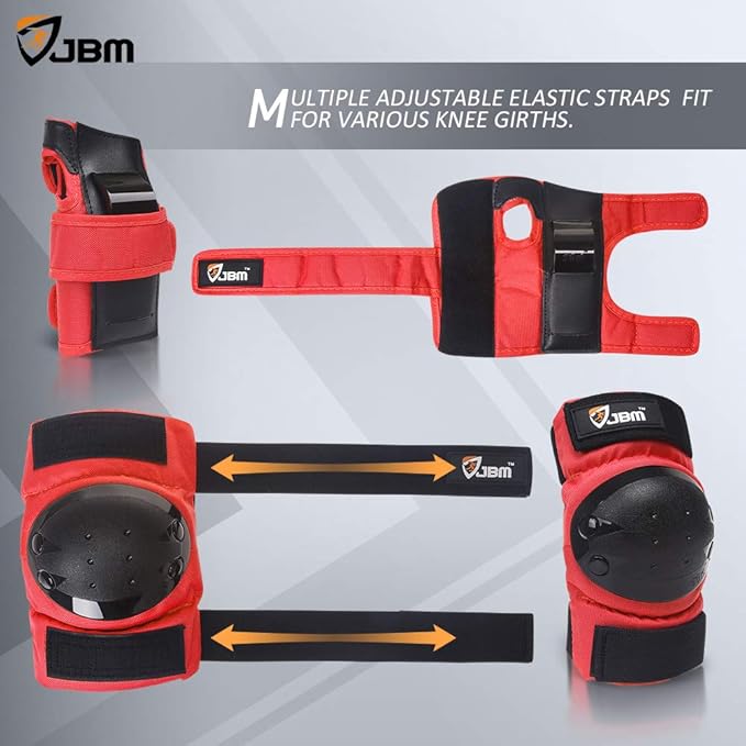 JBM Adult & Kids Knee Pads Elbow Pads and Wrist Guards for Inline Skating, Roller Skating, Skateboarding, Scootering
