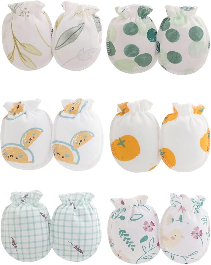 Cute Baby Mittens Newborn, No Scratch Baby Boy Mittens, Baby Girl Hat Gloves for Toddlers, Infant, Newborn