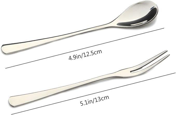 VANRA 5.1in 4-Piece Salad Forks Set Stainless Steel Cocktail Appetizer Dessert - Image 5