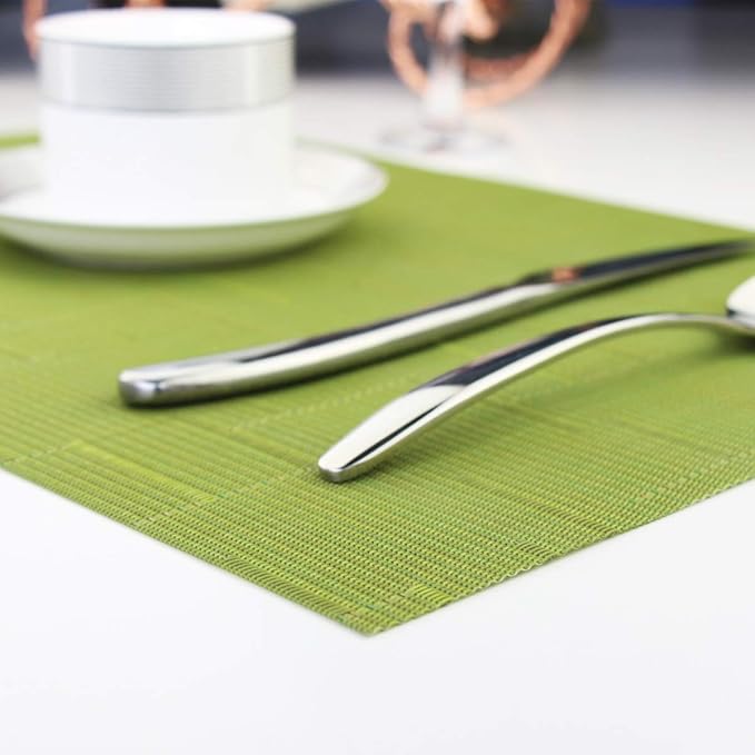 PIGCHCY Placemats Set of 8 Washable Durable Place Mats Vinyl Heat Resistant - Image 8