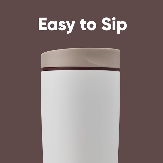 Owala SmoothSip Slider Insulated Stainless Steel Coffee Tumbler, Reusable Iced - Image 2