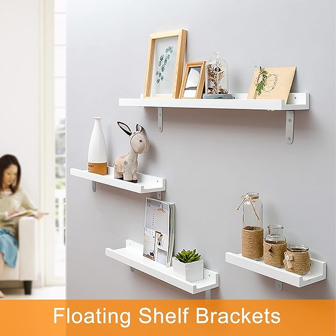 Furniture Anchors (4 Packs) Anti Tip Furniture Anchors for Baby Pet Proofing,Furniture Wall Anchor Furniture Dresser Bookshelf Falling Prevention Device for Children (Silver)