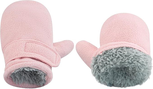 BAVST Baby Toddler Winter Mittens Girls Warm Fleece Lined Gloves Kids Sherpa Lined Mittens for Boys