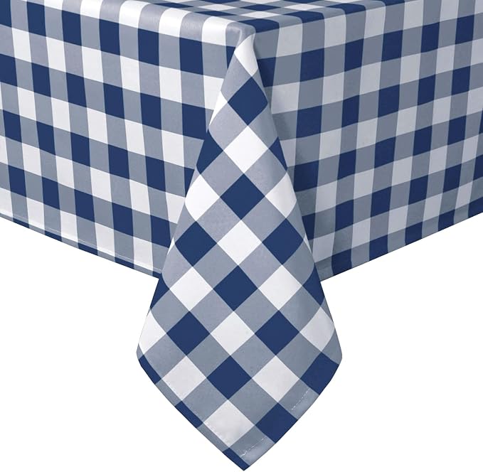 54 x 108 Inch Checkered Tablecloth Rectangle by Hiasan