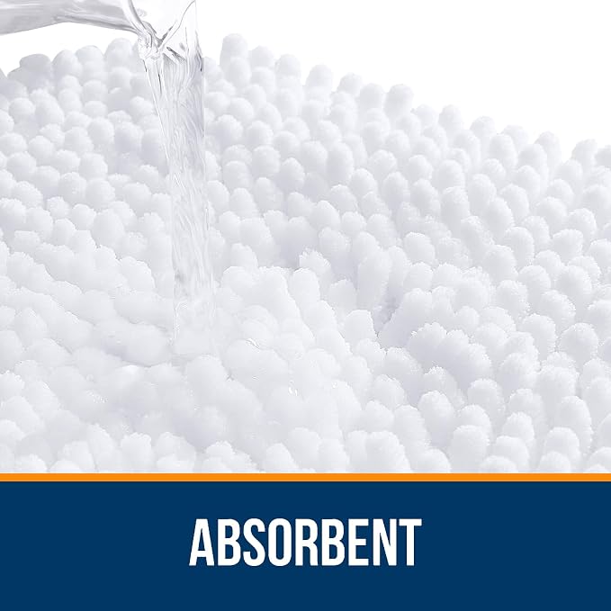 OLANLY Large Bathroom Rugs 40x32, Extra Soft Absorbent Chenille Bath Rugs - Image 4