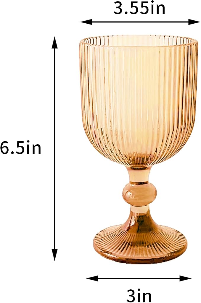 12 Pcs Vintage Wine Glasses, 11 Ounces Colored Glass Water Goblets, Colorful - Image 5