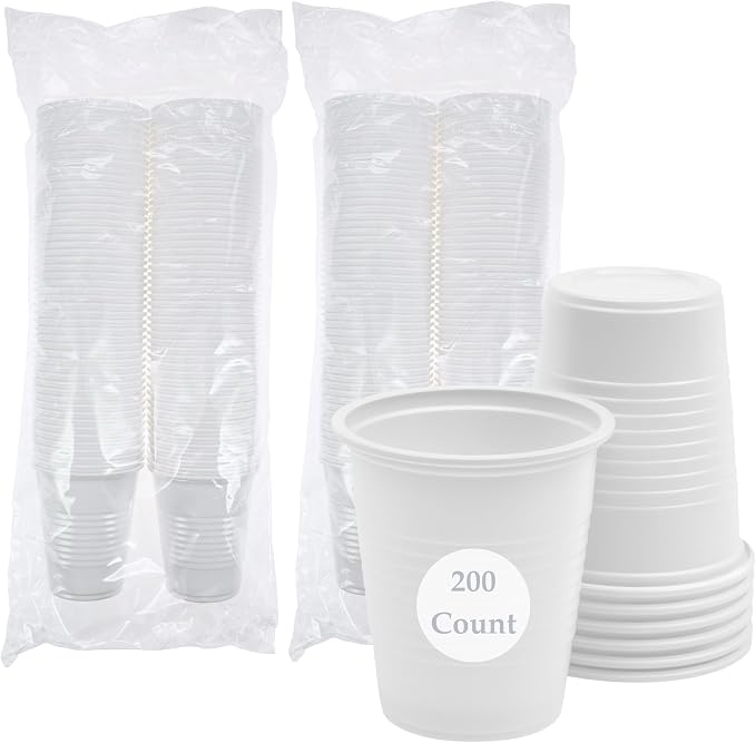 Henry Schein 5 Oz Plastic Disposable Dental Cups, 200 Ct | Embossed Grip by HenrySchein