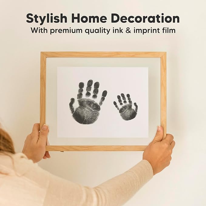 1-Pack Inkless Baby Hand and Footprint Kit - Mess Free Ink Pad for Newborn Keepsake, Dog Nose & Paw Print Kit, Clean Touch Ink Pad for Baby Hand & Footprints, Ideal New Mom Gifts (Jumbo)