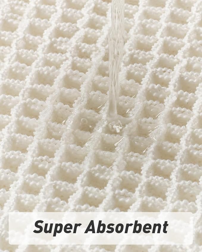 AMOAMI Upgraded Waffle Bath Mat, Super Absorbent Non Slip Bath Mats - Image 3