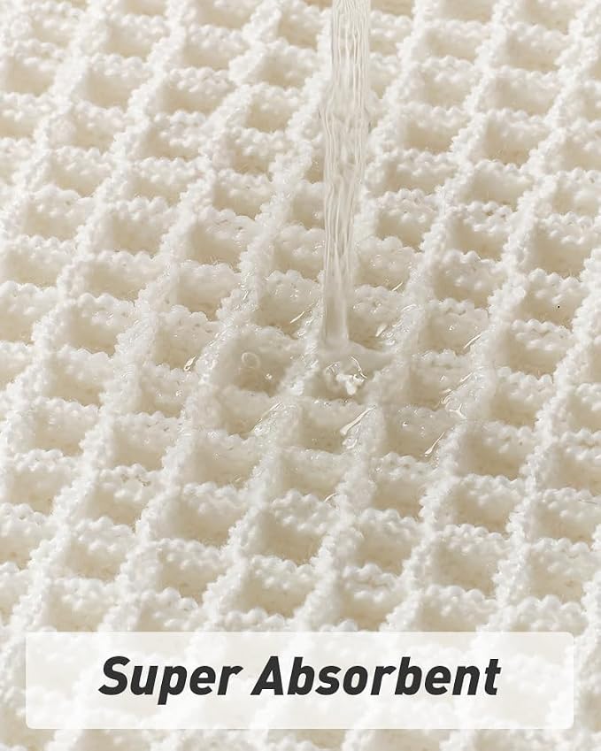 AMOAMI Upgraded Waffle Runner Rug Super Absorbent Non Slip Bath Mats - Image 3
