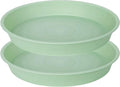 2 Pack of 18 19 inch Plant Saucer Drip Tray, Heavy Duty Deep Plant Saucers by Bleuhome