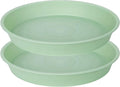 2 Pack of 10 inch Plant Saucer Gray, Heavy Duty Plastic Plant Saucer 10 inch by Bleuhome