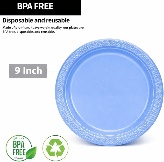 Hanna K. Signature Clear Plastic Plates 9 Inch - Image 2